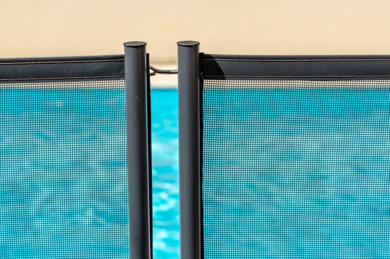 Mesh Pool Fence in Garden Setting